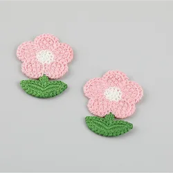 Floral Embroidered Knitted Patches - Decorative Fabric Stickers and Accessories (Set of 10) - 30pc (9)