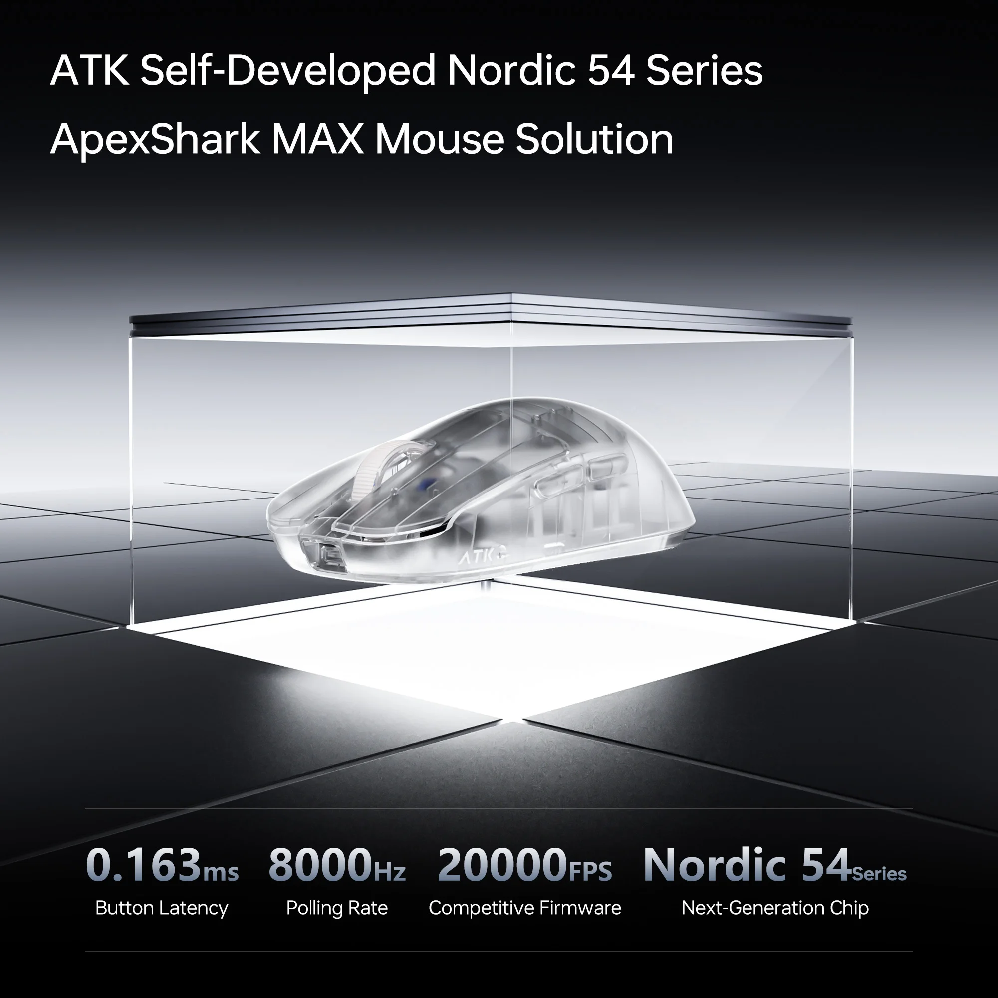ATK 블레이징 스카이 제로 초경량 무선 게이밍 마우스 듀얼 8K PAW3950울트라 트랜스듀서 무선 마우스 인체공학적 마우스 포기 마우스