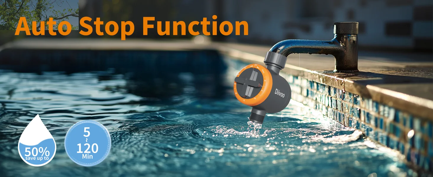 Description Picture 4 of itemDiivoo Garden Ball Valve Automatic Electronic Watering Timer Home Garden Irrigation Timer Water Pressure Work Controller System