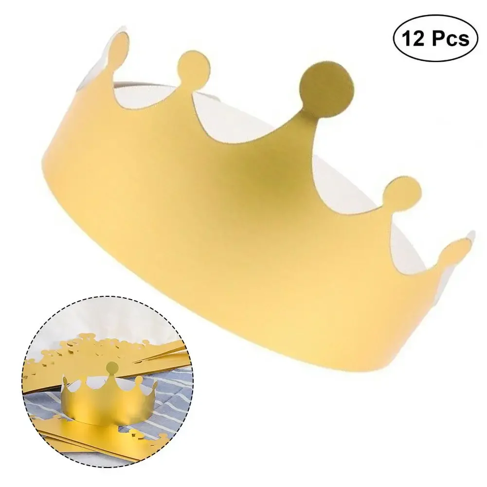 Party hat birthday crown baby crown hat carnival hat 12PC paper crown hats for costume bridal shower birthday party baby shower