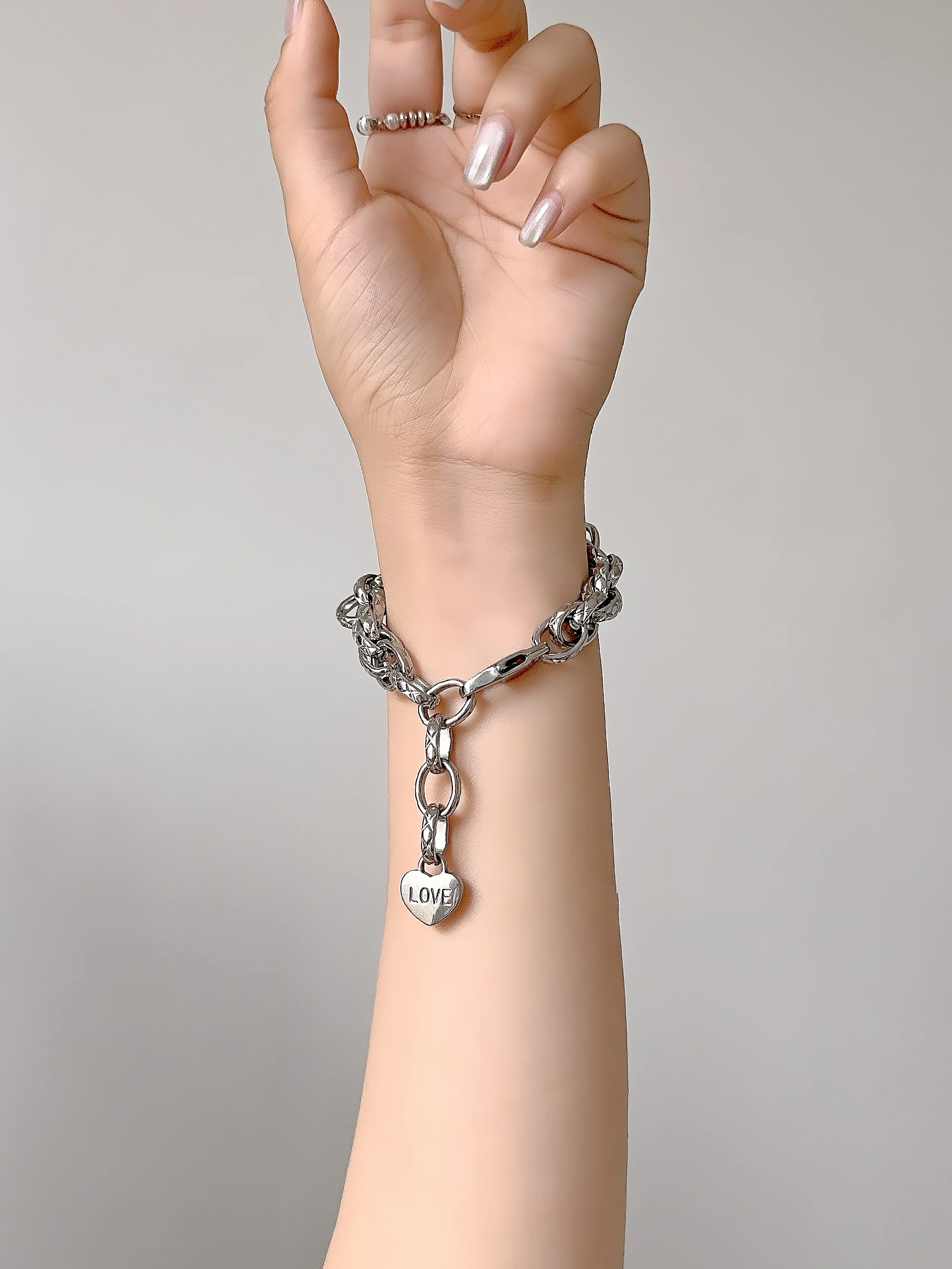 Elegant Diamond Steel Luxury Bracelet Band
