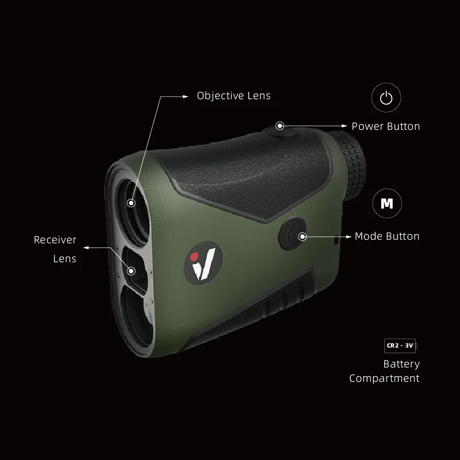 Victoptics 6x21 Compact Laser Rangefinder Scan Mode for Multiple Targets Portable Fully Coated Hunting Range Finder