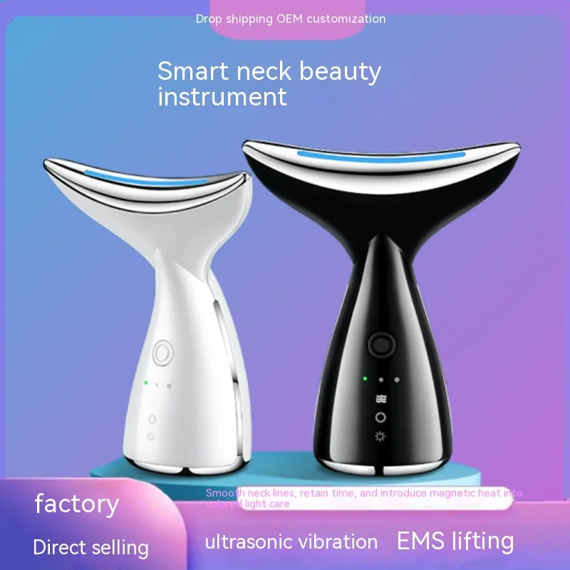 Neck-removing French-pattern lifting, firming and rejuvenating facial and neck beauty instrument