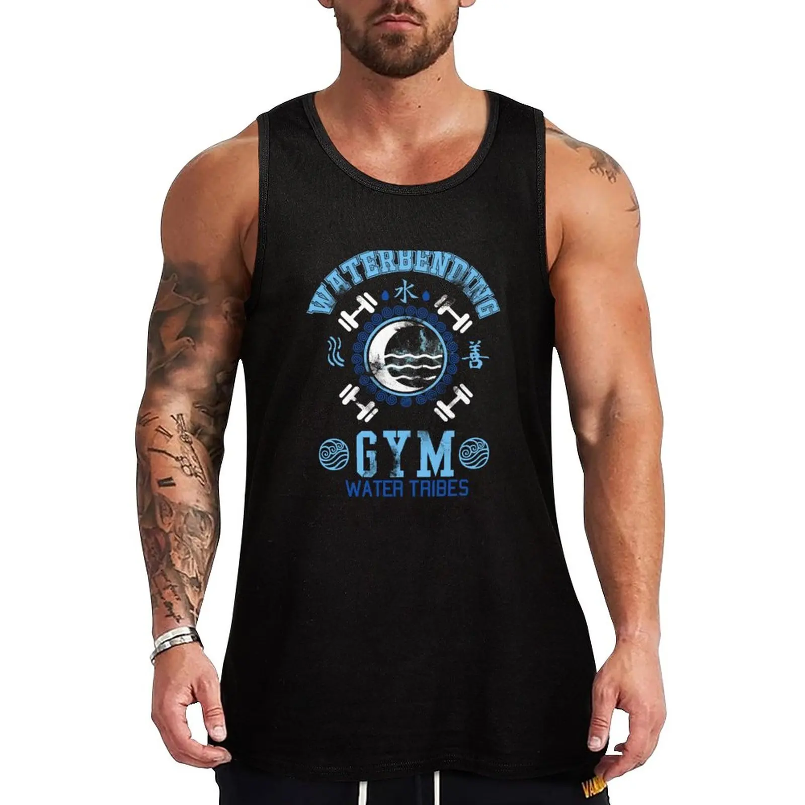 

New Waterbending Gym 1 Tank Top Vest male bodybuilding t shirt