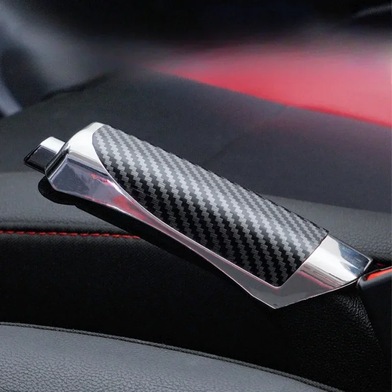Car Hand Brake Cover,Carbon Fiber Interior Decoration