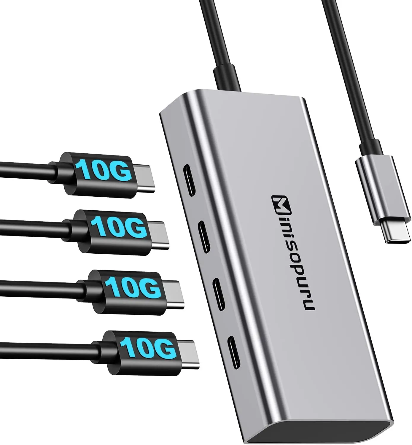 Adaptateur USB-C OTG 3.2 - 2 En 1 Charge Rapide 100W + Transfert 10 Gbit/s - Compatible MacBook, Téléphone, TV