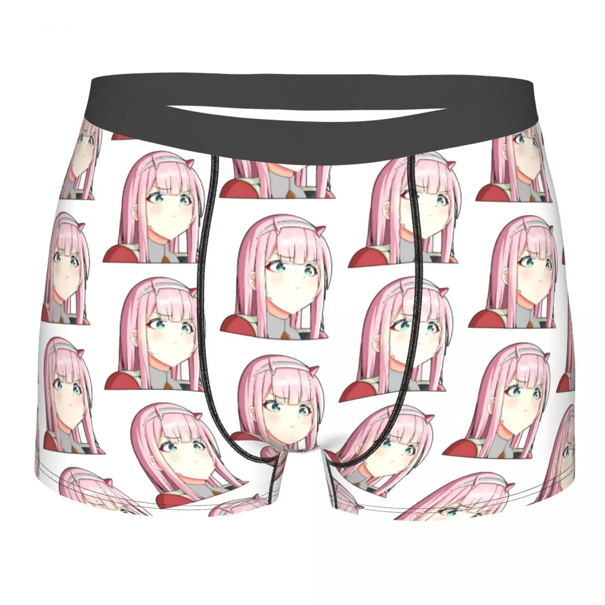 

Pink School Girl Anime Peeker Active Underpants Breathbale Panties Male Underwear Print Shorts Boxer Briefs