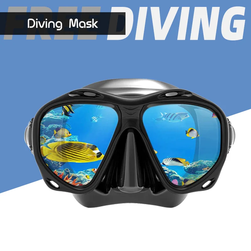 New Free Diving mask glasses Ultra low volume Snorkeling goggles for scuba dive for adults free breath diving