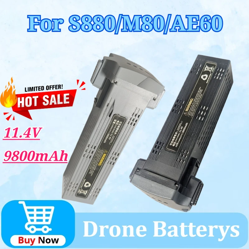 Batterie Drone RC 11.4V 9800mAh Remplacement S880 M80 AE60