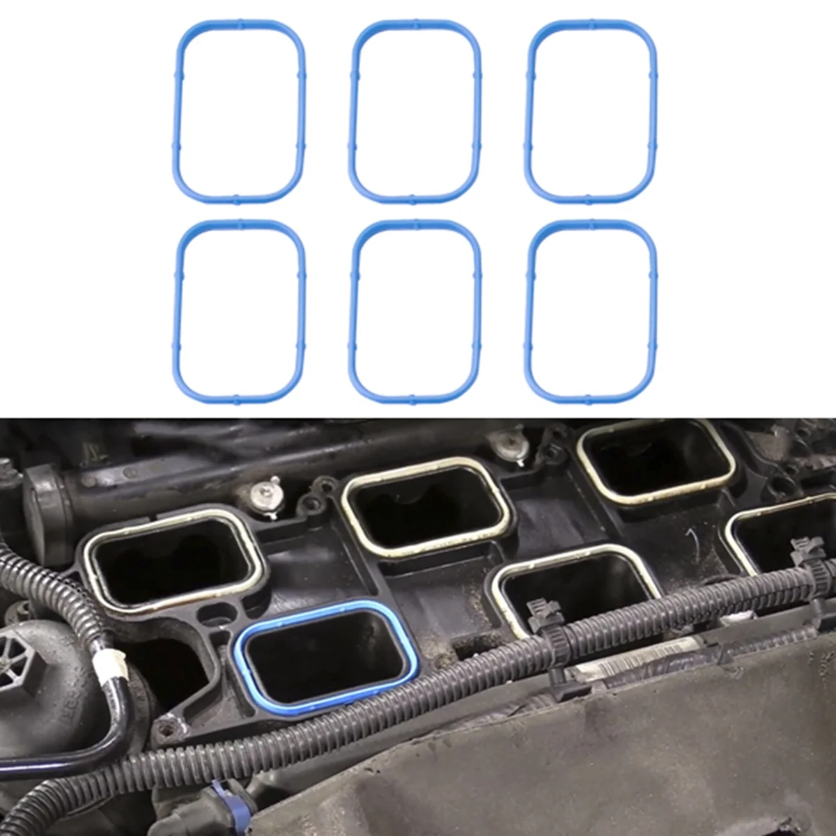 Intake Manifold Gasket Set Plenum Gasket for Chrysler Dodge Jeep Ram 3.6L 2011- 5184331AC 5184562AC