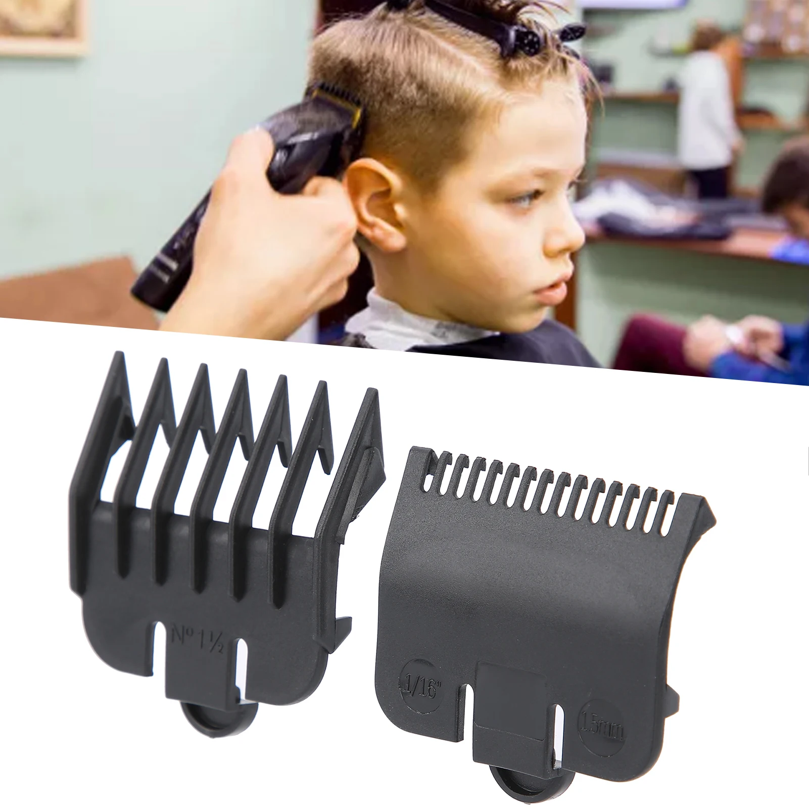 2Pcs Barber Hair Clipper Limit Guide Comb Universal Cutting Guide Comb Multiple models Haircut Tools Hair Clipper Limit Comb