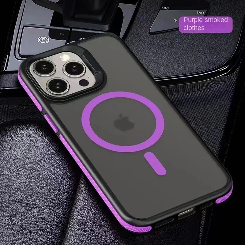 Premium Magnetic Matte Translucent Armor Shockproof Case with Magsafe