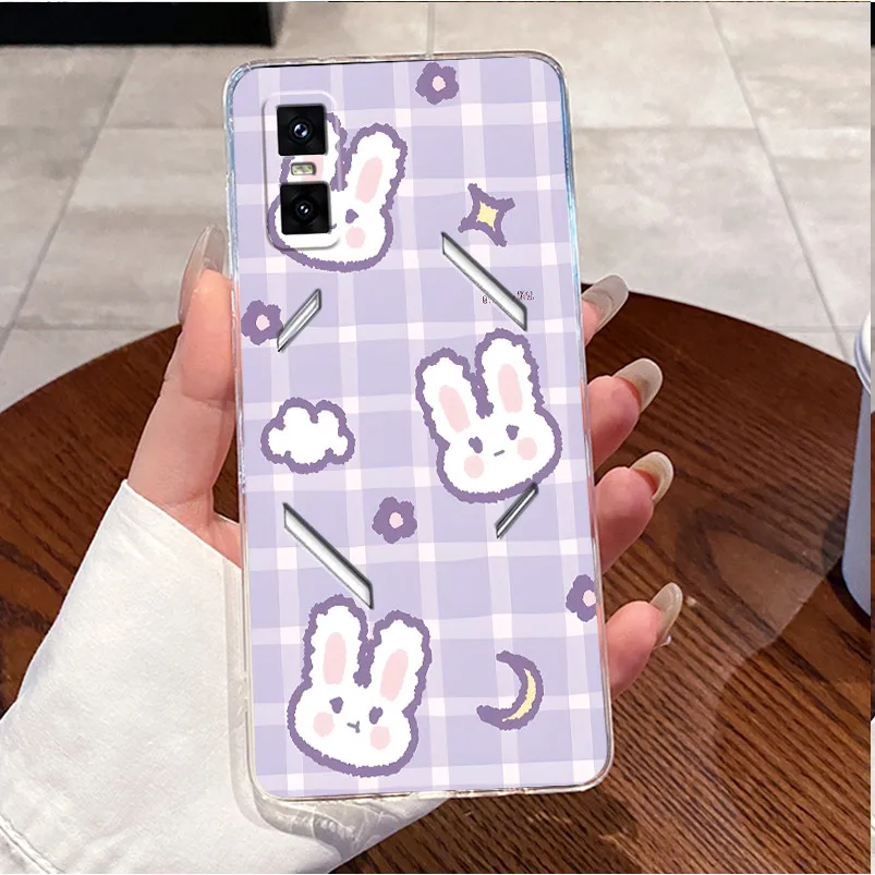 Clear Silicone Cute Love Rabbit Cartoon Luxury Phone Case Cover
