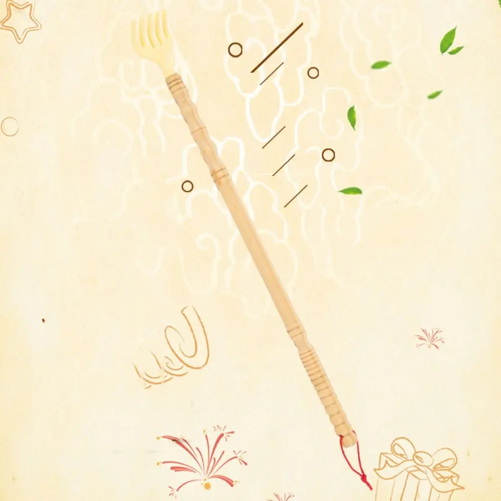 Wood Back Scratcher Easy Plastic Long Reach Back Scratcher Stick Hand Itch Scraper Home