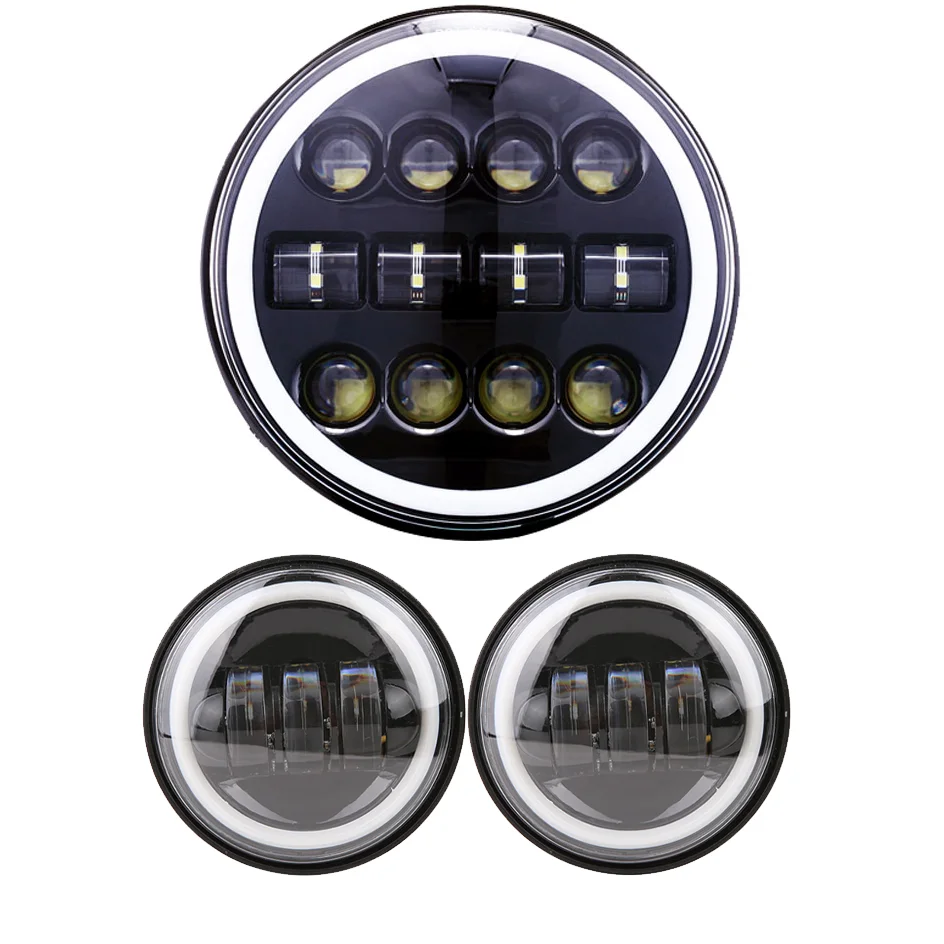 7 Inch Led Headlight 4.5 Inch Fog Passing Lights Kit For Touring Road