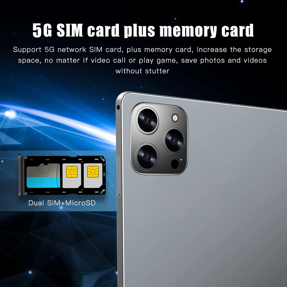 Tablet Pc Android Original 10.1 Inch Global Version 8+256GB SIM 4G LTE Wifi Android 12.0 Google Play Smart Tablet Free Touch Pen 6