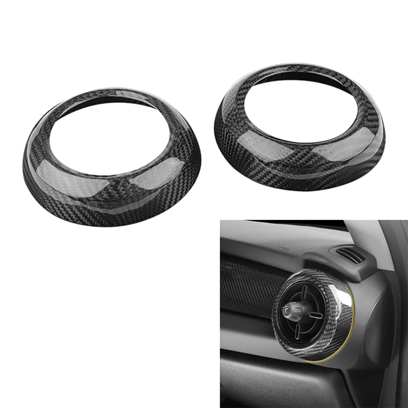 

Car Carbon Fiber Dashboard Side Air Vent Housing Outlet Frame Cover Trim For MINI Cooper S F55 F56 F57 2021 2022