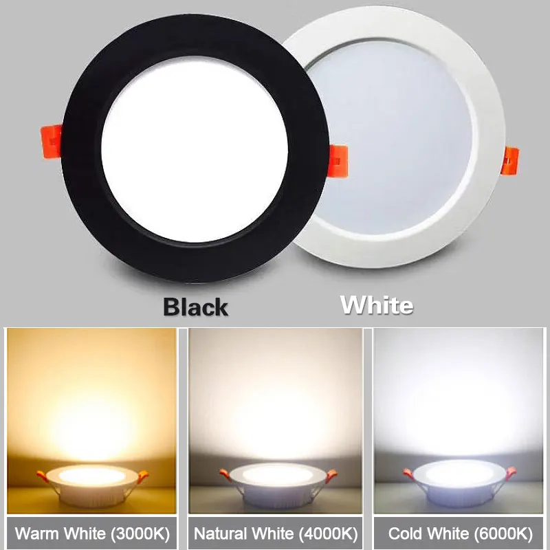 AC220V LED Downlight led downlight recessed ceiling spotlight Thick Aluminum 5W 7W 9W 12W 15W 18W 24W 110V Recessed Spot Lighting Bedroom Kitchen Indoor Down light lamp