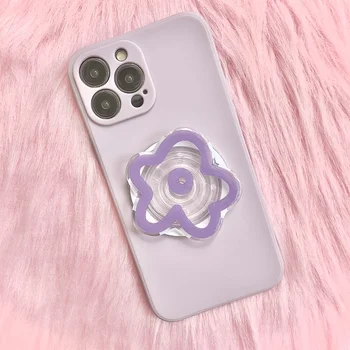 핸즈프리 지지대 그립톡 스탠드, 맥세이프 그립 거치대, 핑거 링, 플라워 마그네틱 브래킷, 인스