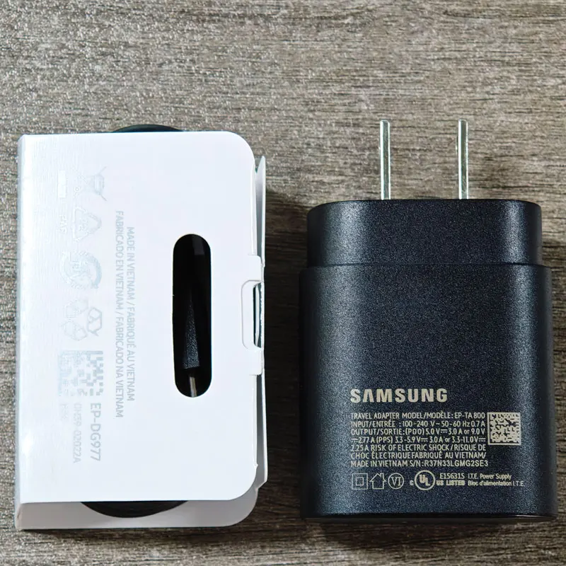 For Samsung A17 A16 A26 A36 A56 A55 A35 25w US Plug Charger Super Fast Charge Adapter For Galaxy S25 S24 S23 S22 S21 S20 FE A73
