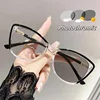 Men Women Luxury Photochromic Cat Eye Sunglasses Ultra Light Color Changing Myopia Eyewear Fashion Near Sight Goggle 0 ~ -4.0 1
