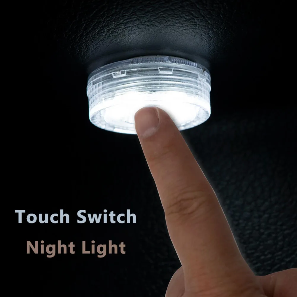 Car Small Interior Touch Switch Light 5LED Sensor Roof Reading Bulb Ceiling Lamp 5V LED Touch Sensor Book Light 5*5*4cm