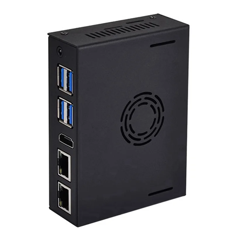 For VisionFive2 Special Metal Shell with Cooling Fan Mini Host Computer Shell IP30 Protection Level Multiple