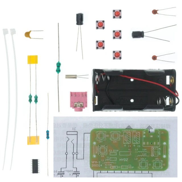 MODULO RADIO FM kit fai da te ricevitore wireless display LCD kit di apprendimento elettronico