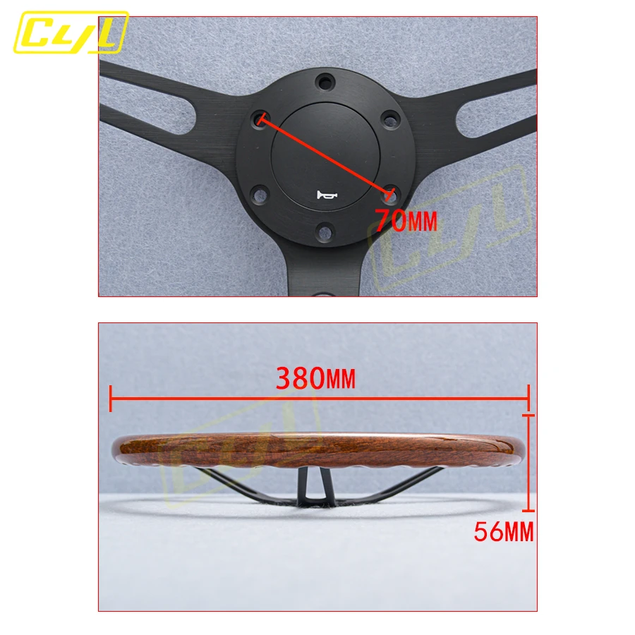 15inch Universal Wood Style Steering Wheel Car Accessories