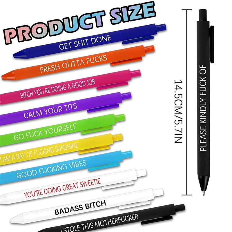 5pcs/set Funny Ballpoint Pen Shit Show Offensives Funny Fountain