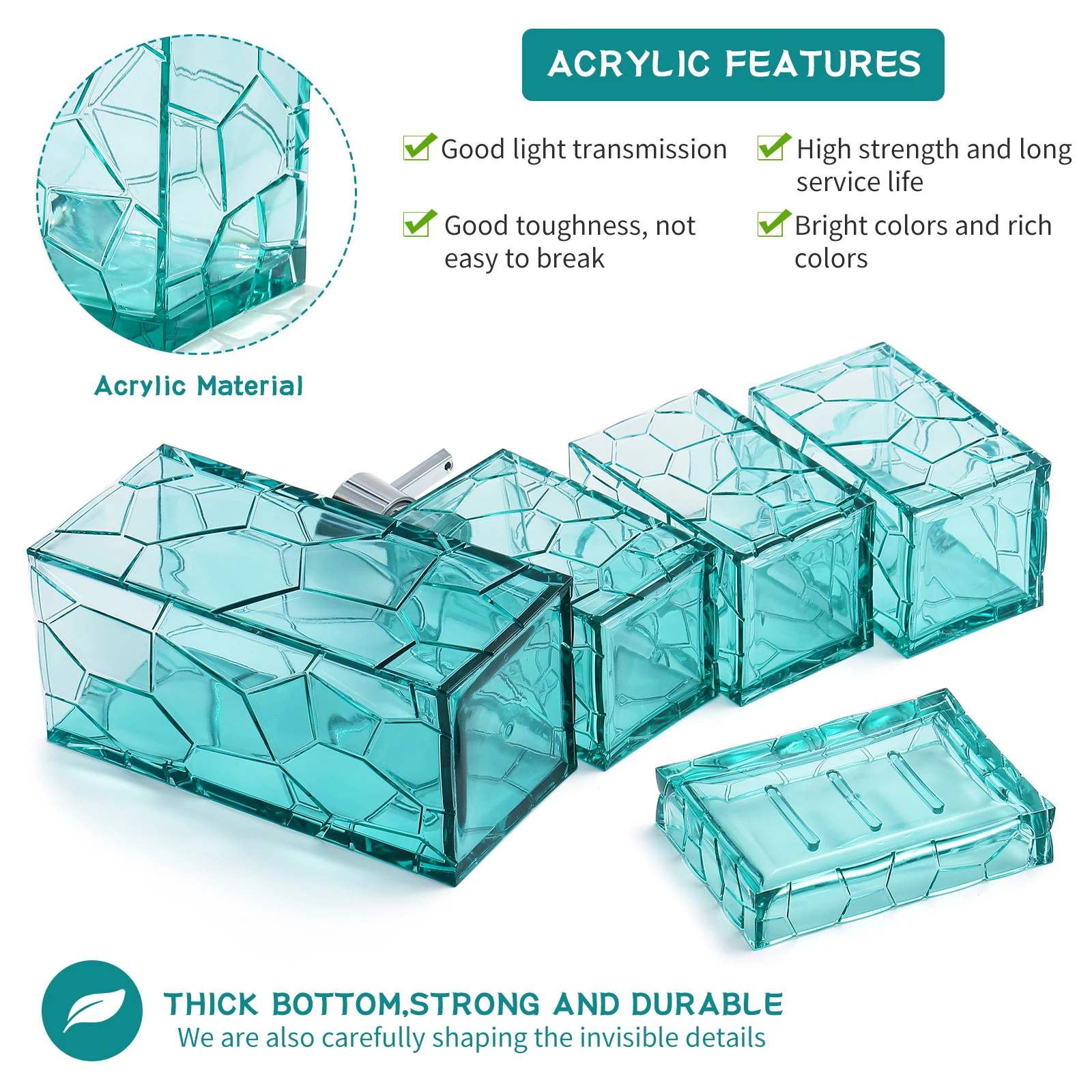 5-Piece Transparent Acrylic Set 5