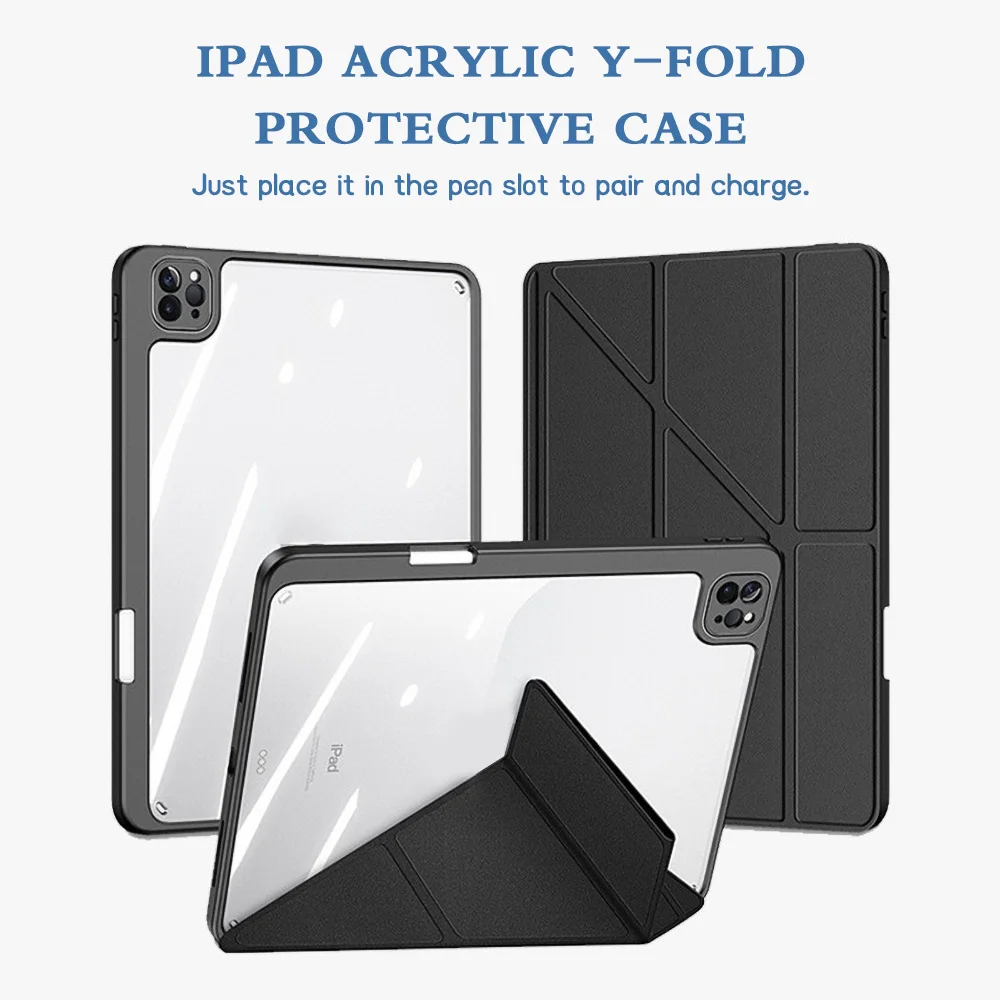 Versatile Acrylic Y-Fold Stand Protective Tablet Case
