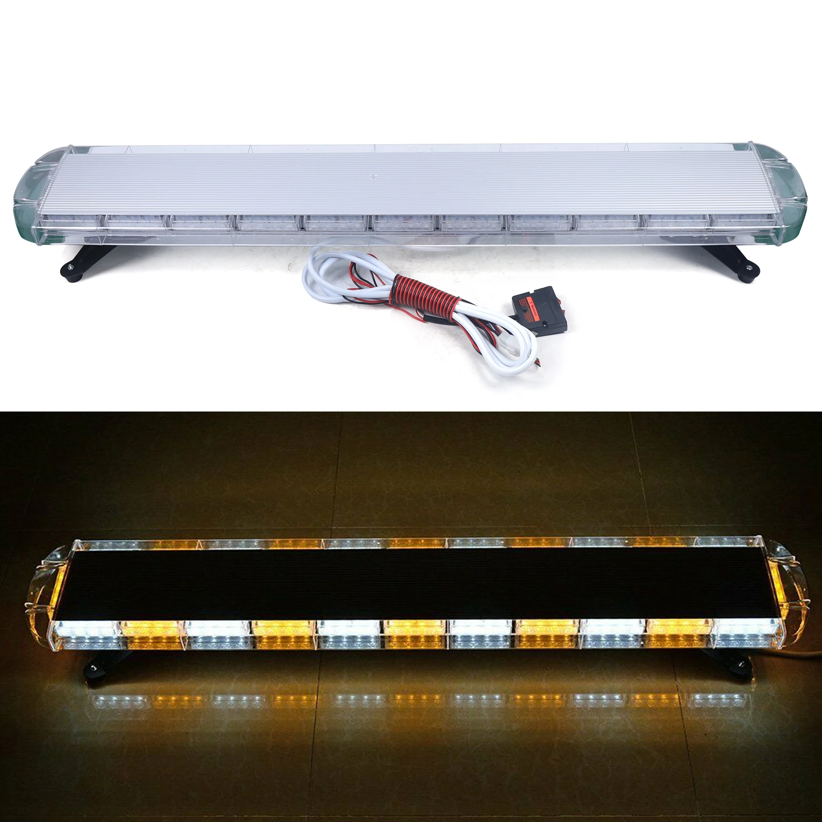 

96-LED Strobe Emergency Beacon Warn Light Bar 12V - 24V For Postal Service Construction Vehicles Security Snowplows