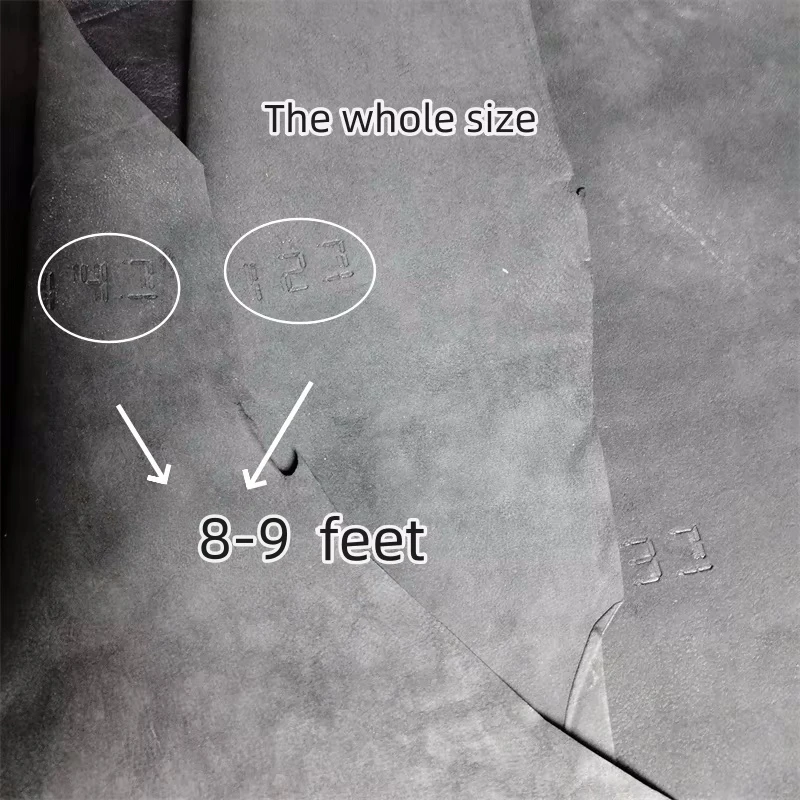 Ultra-Thin Black Sheepskin Leather Fabric - Premium First Layer Leather