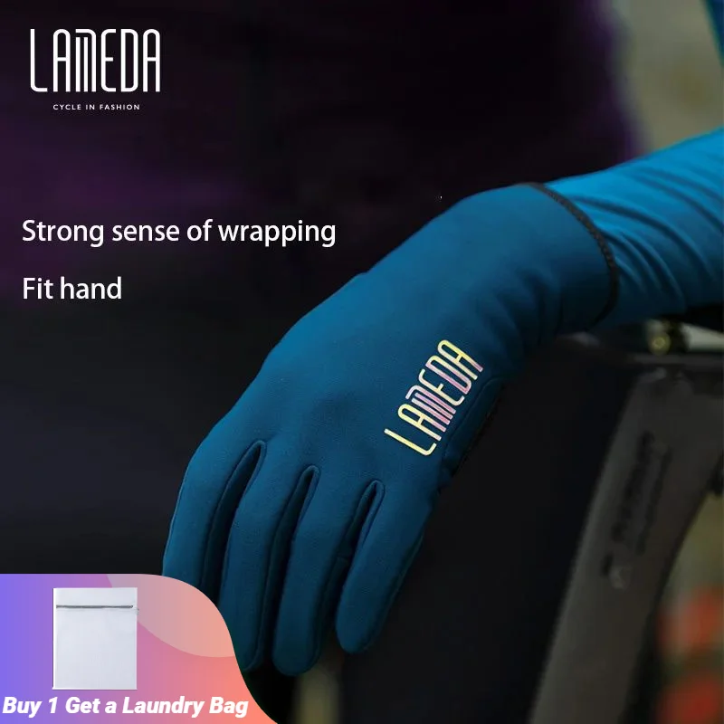 

LAMEDA Mtb Gloves Men's Cycling Gloves Windproof Warm Cycling Gloves All Finger Touch Screen Road Bike Bicycle Accessories