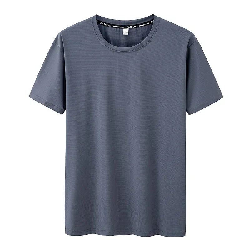 플러스 사이즈 T 셔츠 남성 7XL 110-175kg 여름 빠른 건조 스포츠 T 셔츠 피트니스 러닝 라운드 넥 반소매상의