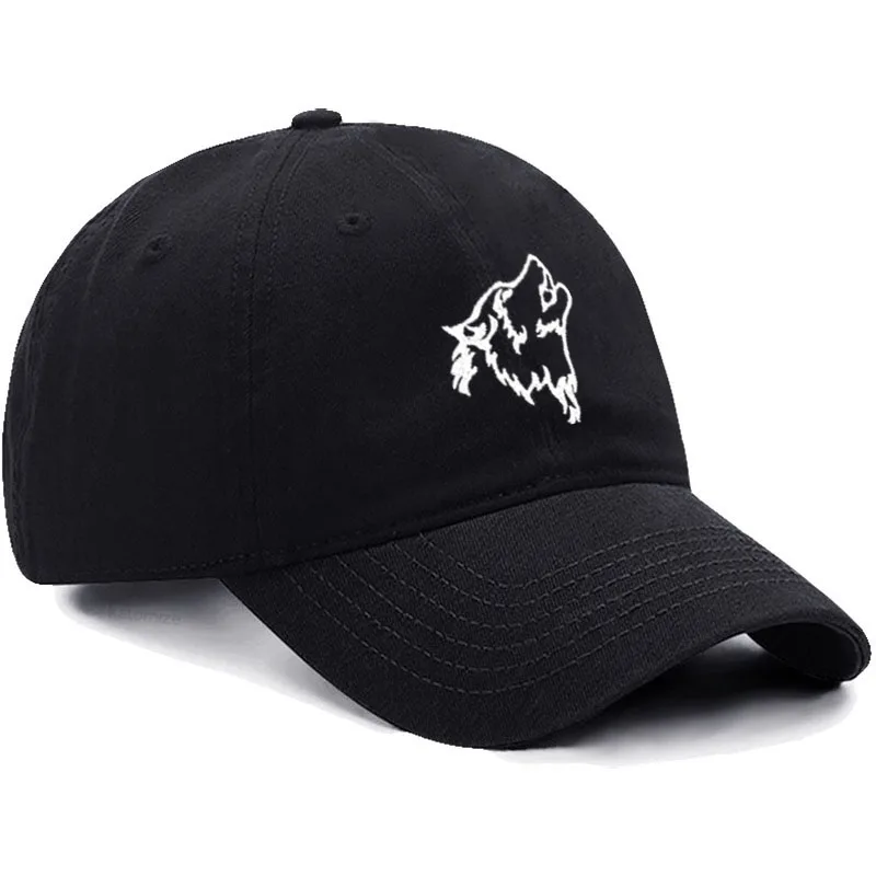 Wolf howl Embroidery Soft Cotton Men Baseball Cap Women Hat Sport Visors Snapback Cap Breathable Outdoor Sun Hat Dropshipping 4