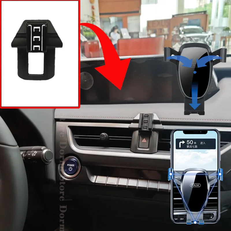 Car Mobile Phone Holder For Lexus UX 200 250h F Sport 300e ZA10 ~ Gravity Navigation Bracket GPS Stand Accessories