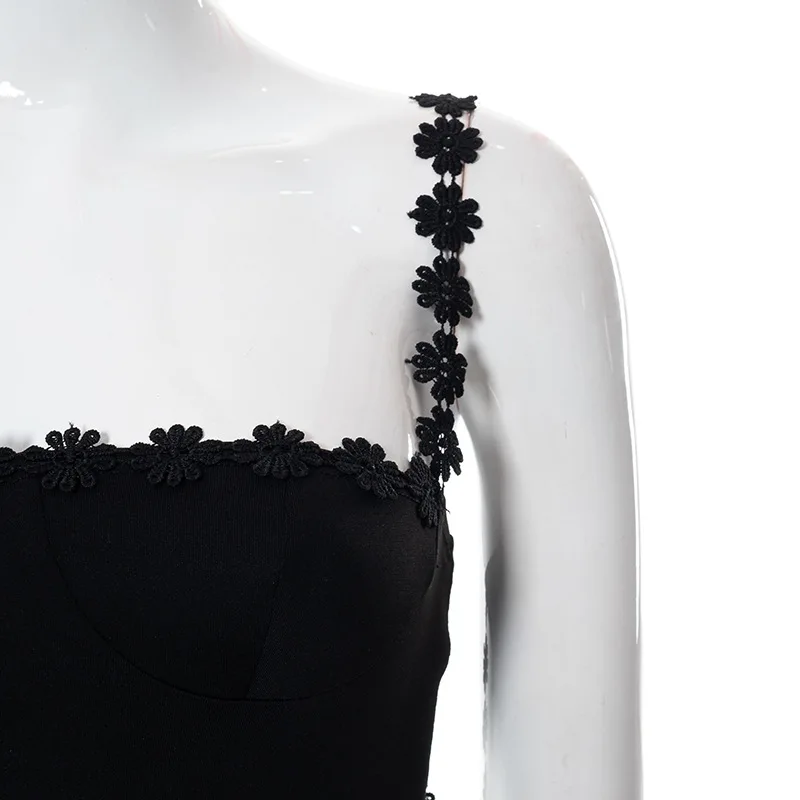Splice Lace Sundress Woman Black Sexy Slim Backless Sleeveless Dresses Womens Party Bodycon Beach Sheath Dress Women 2025