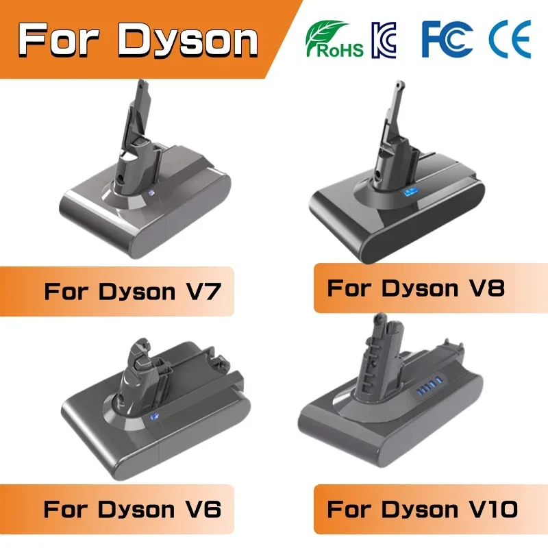 

21.6V For Dyson Battery V6 V7 V8 V10 SV09 SV11 SV10 SV12 DC59 Absolute Fluffy Animal Pro Vacuum Cleaner Rechargeable Batteries