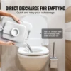 VEVOR Portable Toilet for Camping with 3.2 Gal Waste Tank&3.2 Gal Flush Tank Push-Button Odourless Travel Toilet for Camping Car 5