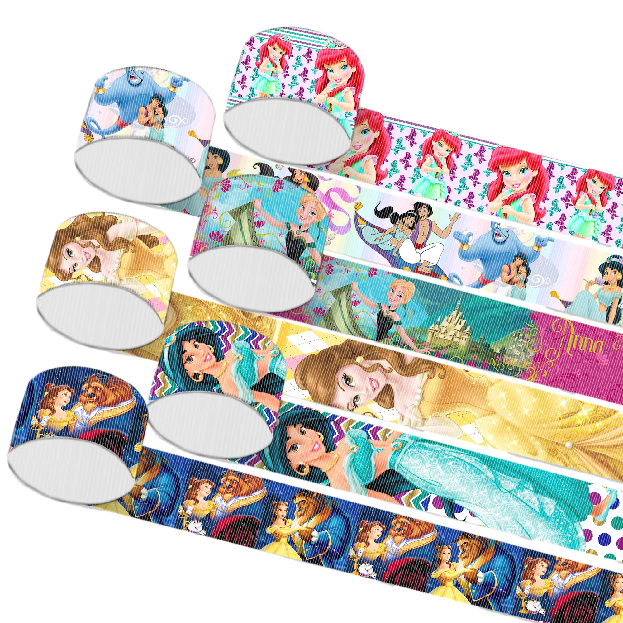

5 Yards Disney Princess Grosgrain Ribbon 25mm/9mm/16mm/38mm/75mm Wrapping Hair Bow DIY Wedding Decoration Gift Packing Hair Bow