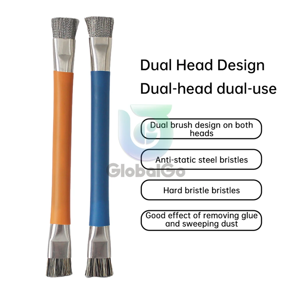 Anti-static Brush PCB Mainboard Cleaning Rework Double Head Safe Brush Repair Tool For Mobile Phone Tablet PCB BGA Repair Solder