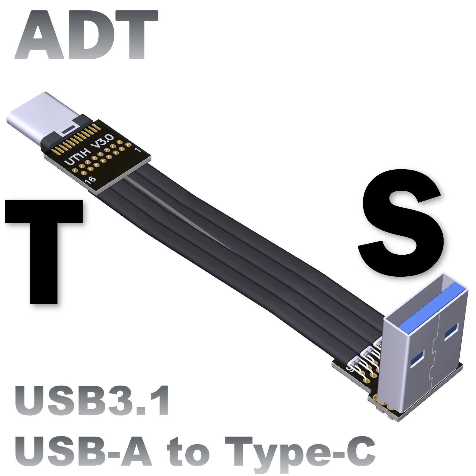 

Кабель-удлинитель USB 3,1, USB A-Type C, Type-A, стандарта USB, Плоский Кабель-адаптер для передачи данных, ультратонкий провод с металлическим покрытием, 3 см-3 м