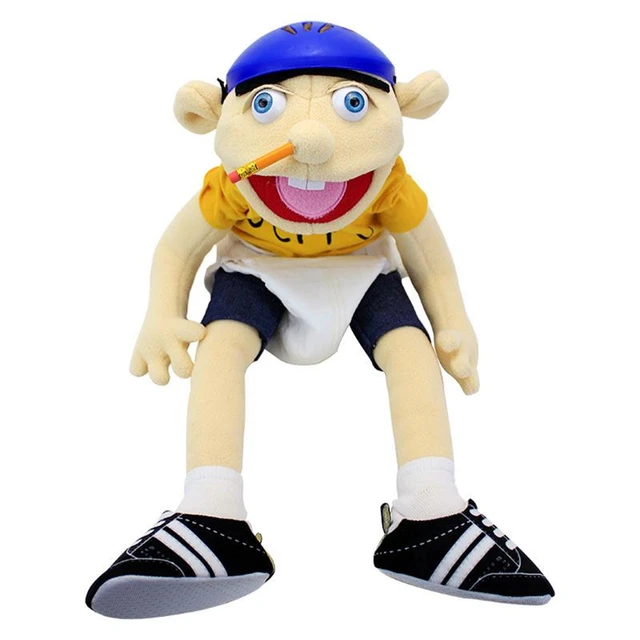 Jeff Mischievous Funny Puppets Toy With Working Mouth Jeffy Boy Hand Puppet  For Kid Gift For