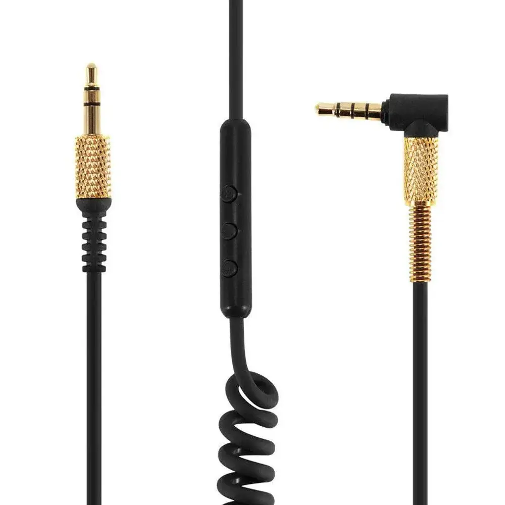 마샬 메이저 II 아이폰 아이패드 모니터용 교체 오디오, 헤드폰 연장 케이블 코드, 마이크 볼륨 조절,  1.2-2.5m-Freehip.co.kr