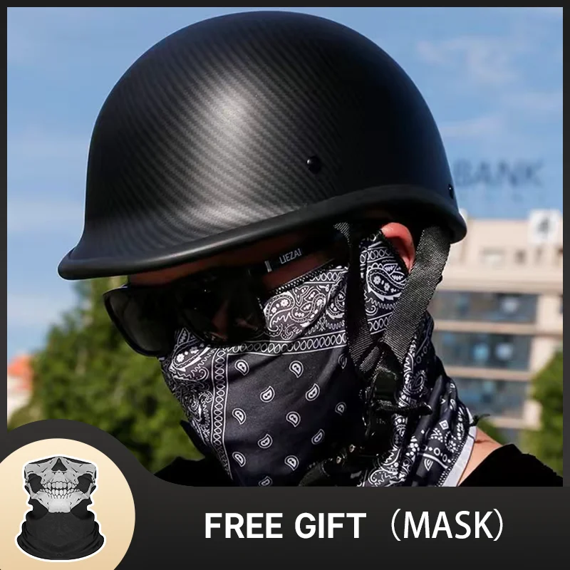 다지기 하프 오픈 페이스 크루저 오토바이 헬멧, 야구 모자, 스쿠터 라이딩 카스크, 레트로 매트 블랙, 일본 한국 스타일, 2024 신제품  Best5