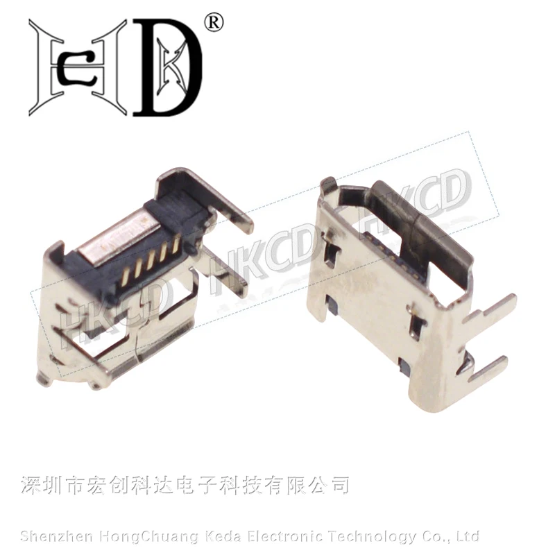 10pcs 마이크로 USB 5핀 암 커넥터 SMD 소켓 잭 충전 포트 교체 전화 태블릿 PCB 보드용