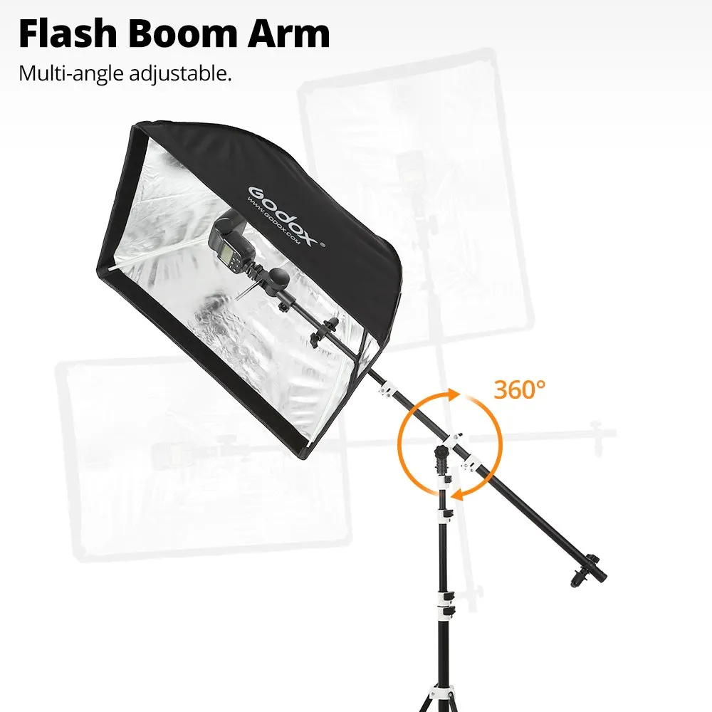 AMBITFUL AL-02 Pro photography Reflector bracket Bar with Telescopic Boom Arm Top Light Sandbag for Speedlite Mini Flash Strobe