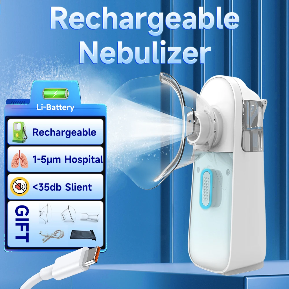 Yongrow Oplaadbare Stille Mesh Vernevelaar Handheld Astma Inhalator ...